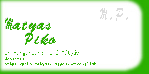 matyas piko business card